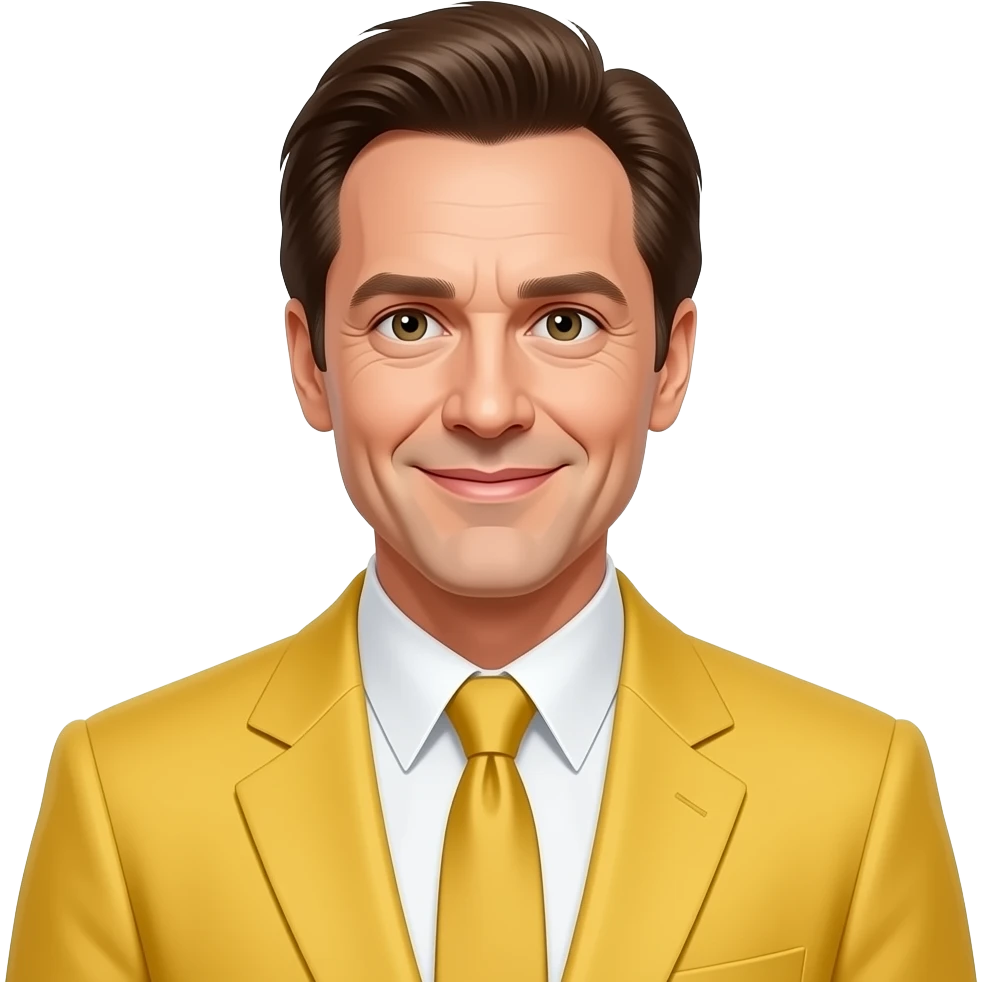 Jim Carrey with yellow oscar suit emoji