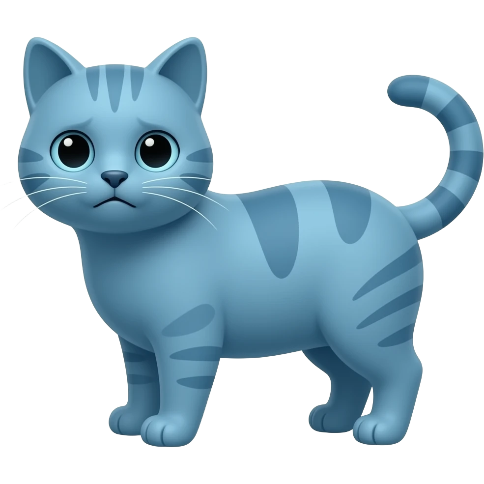 make a blue cat sad emoji