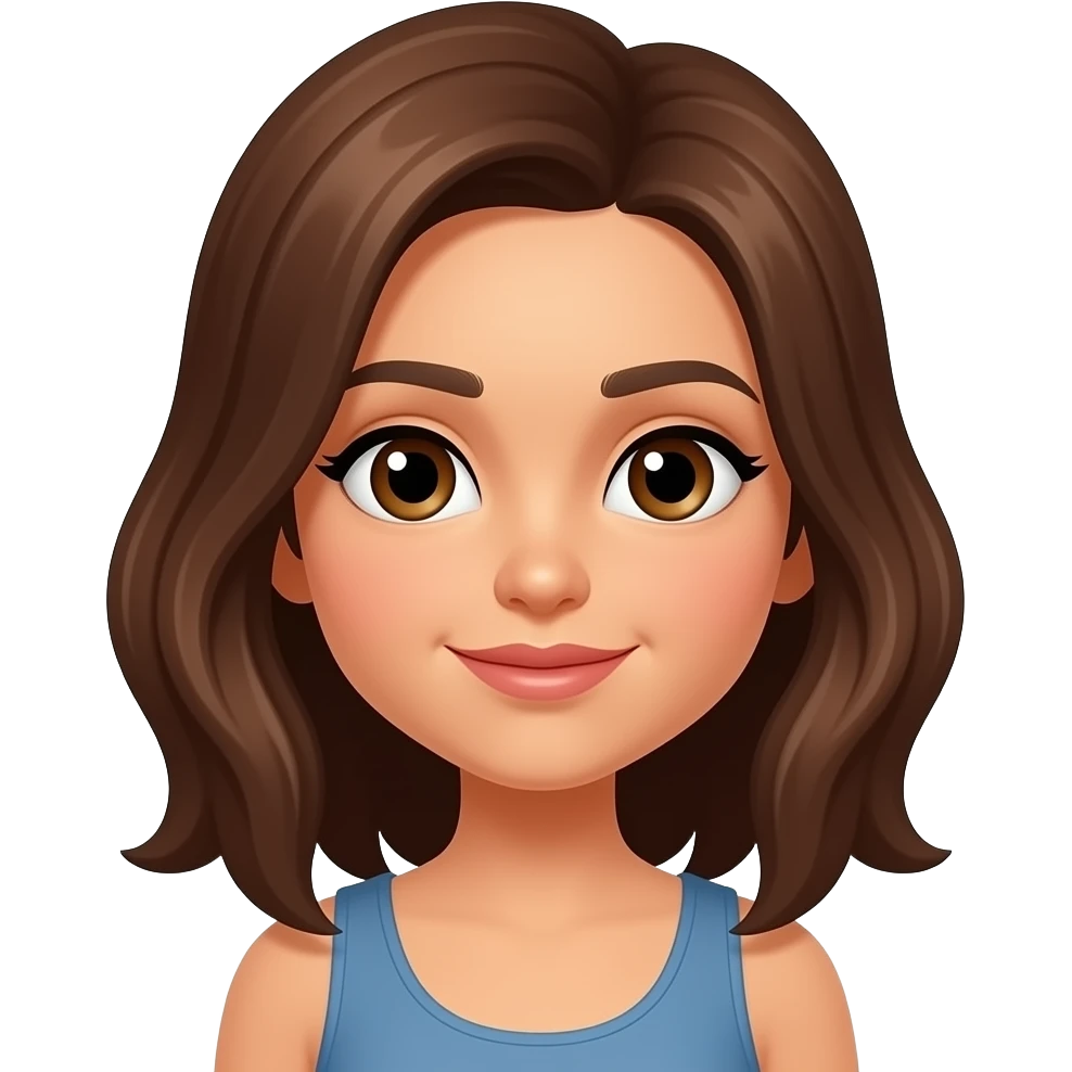 yellow skin girl with brown hairs emoji