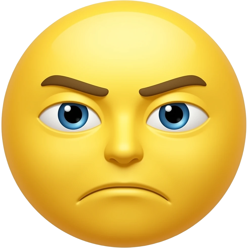 Yellow emoji troublesome emoji