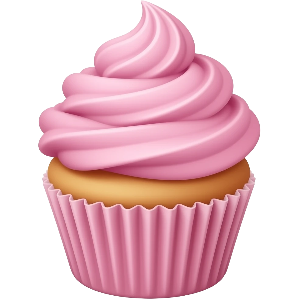 Cupcake with pink icing emoji