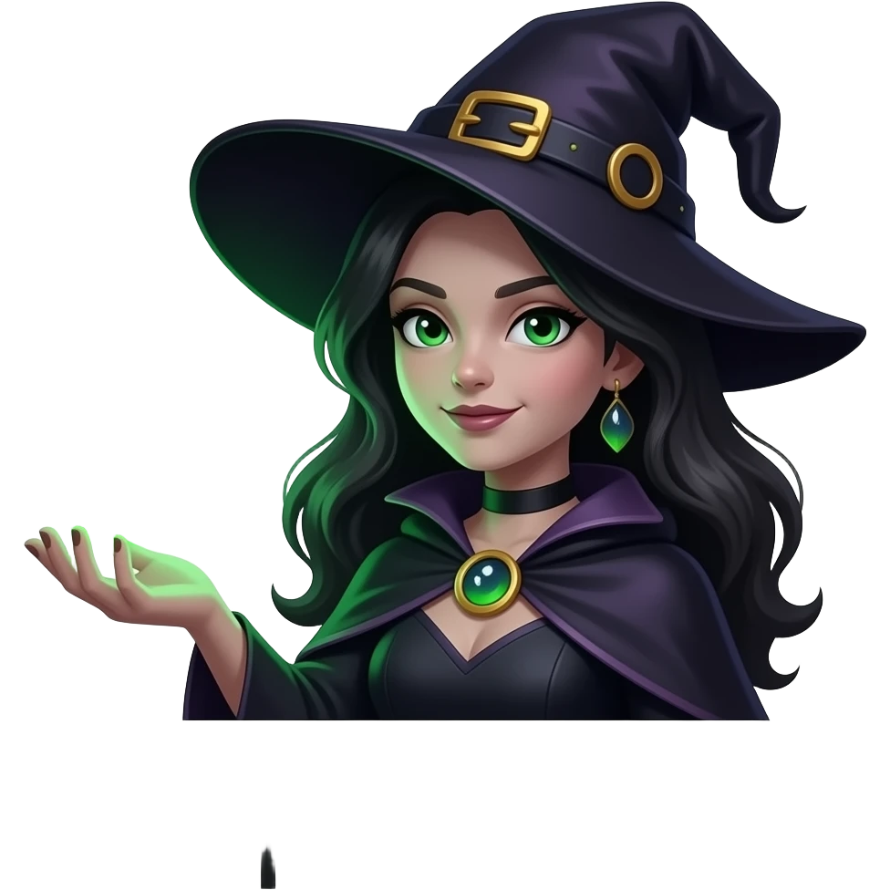 A dark sorcerer’s evil girl, hand holding a WhatsApp logo burning with green magical flames. Text below: 'This place is better than WHATSAPP!'. Cinematic lighting, clean background, high-contrast emoji emoji