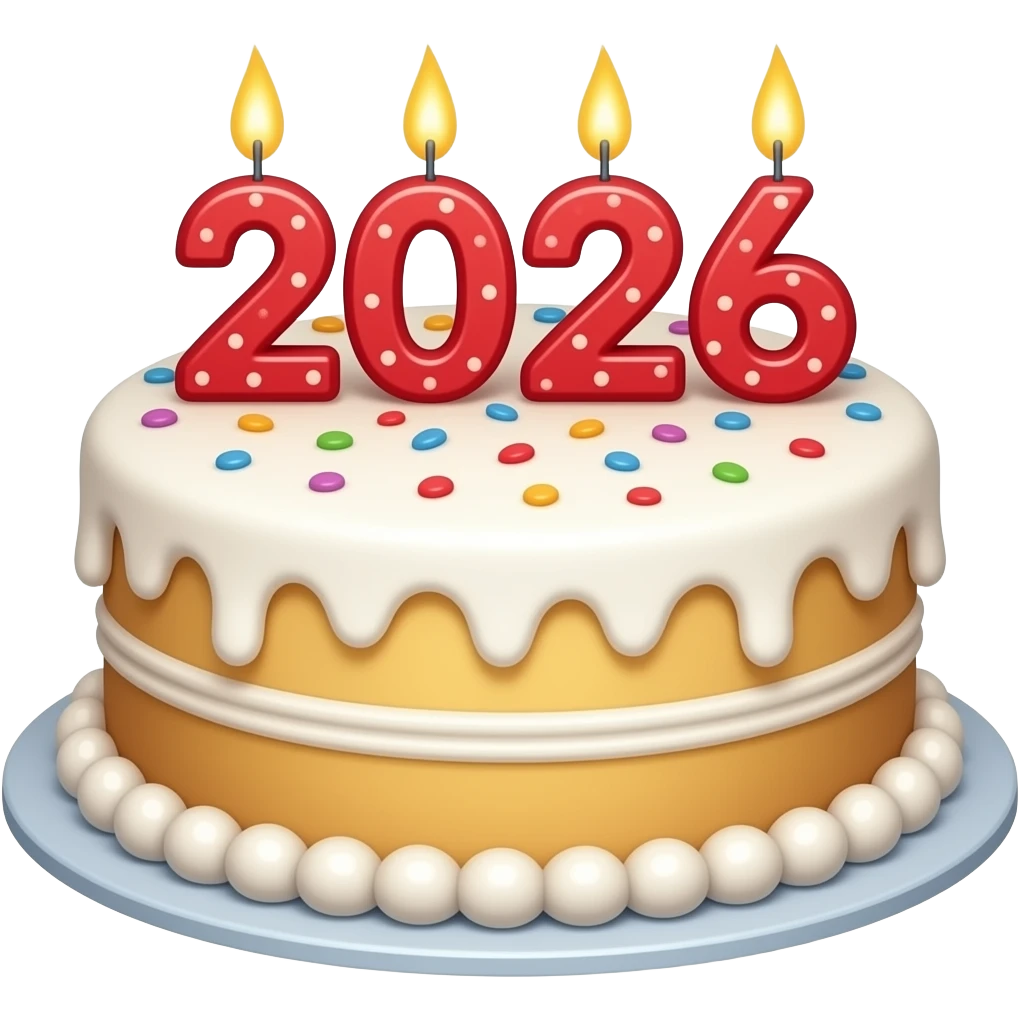 Birthday cake 2026 emoji