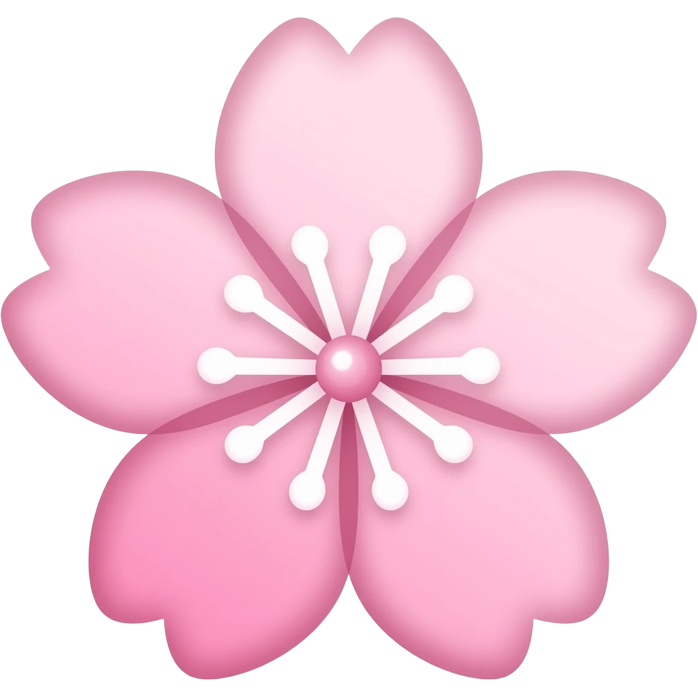 Pastel Sakura pink aesthetic deco emoji