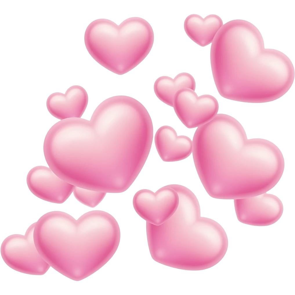 make me some hearts floating up in the air (moving) emoji