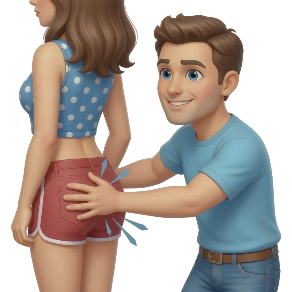 a man smacking a woman’s butt emoji