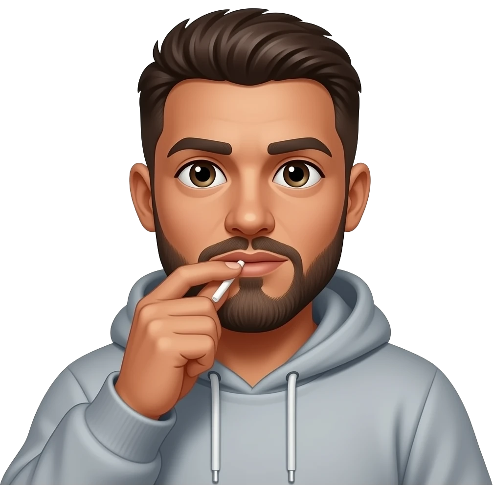 Person enjoying getting high on crack cocaine emoji