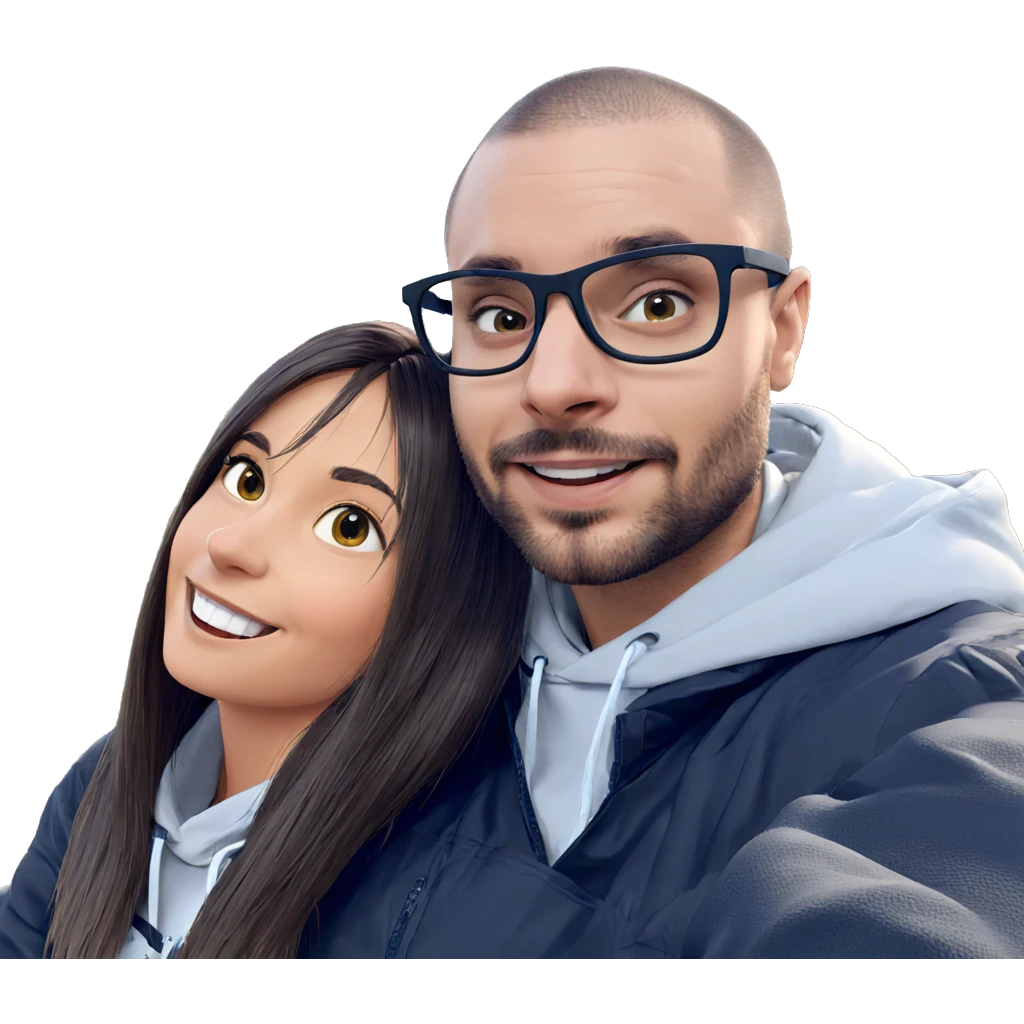 outdoor smile with friends emoji