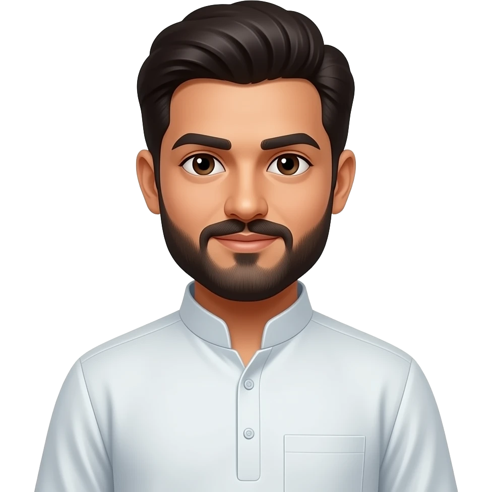 Shalwar kameez emoji with man emoji