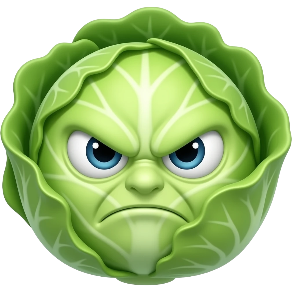 Angry cabbage emoji