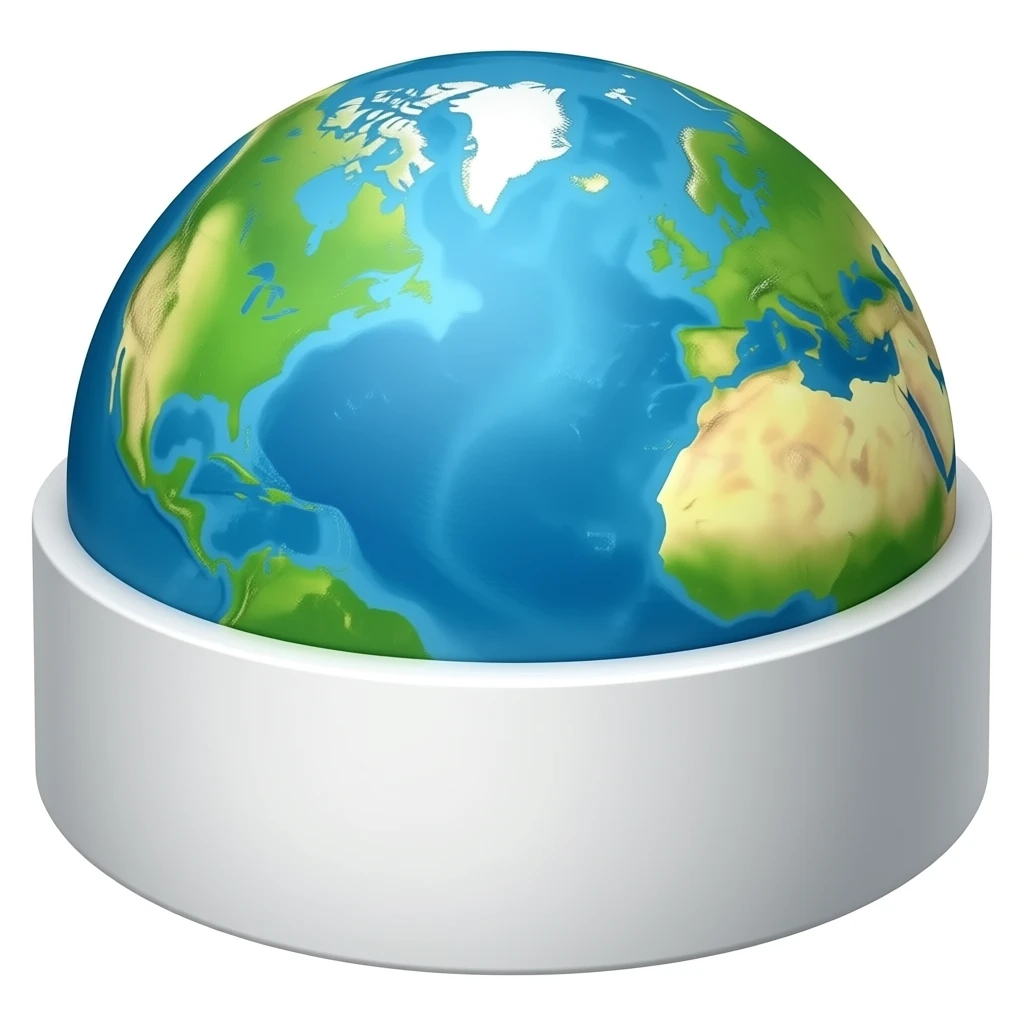 cross section of the earth (round) emoji