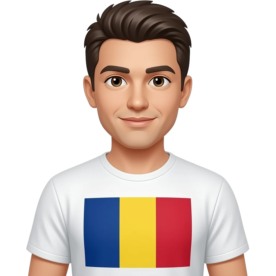 haz esa imagen con la camiseta de la bandera de rumania emoji
