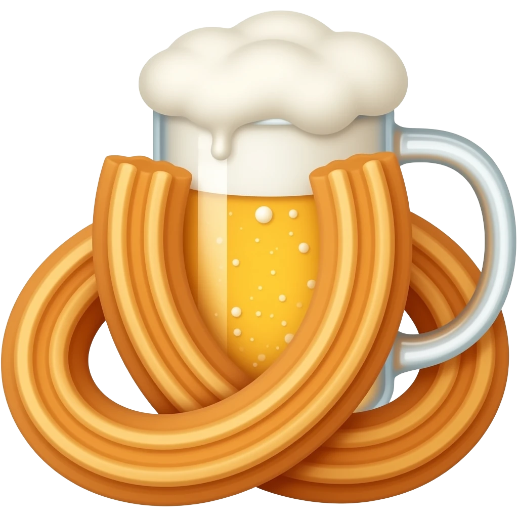 Spanish churros and beer emoji