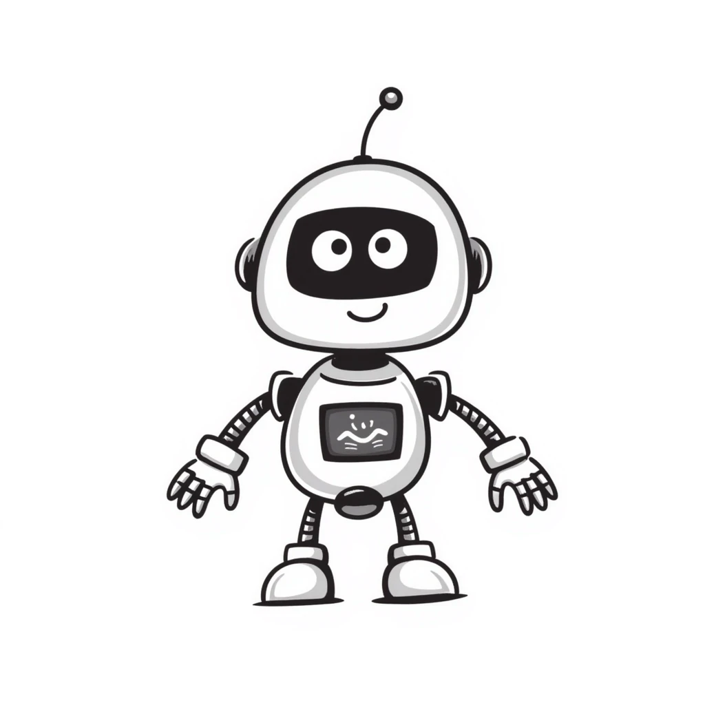 friendly robot emoji