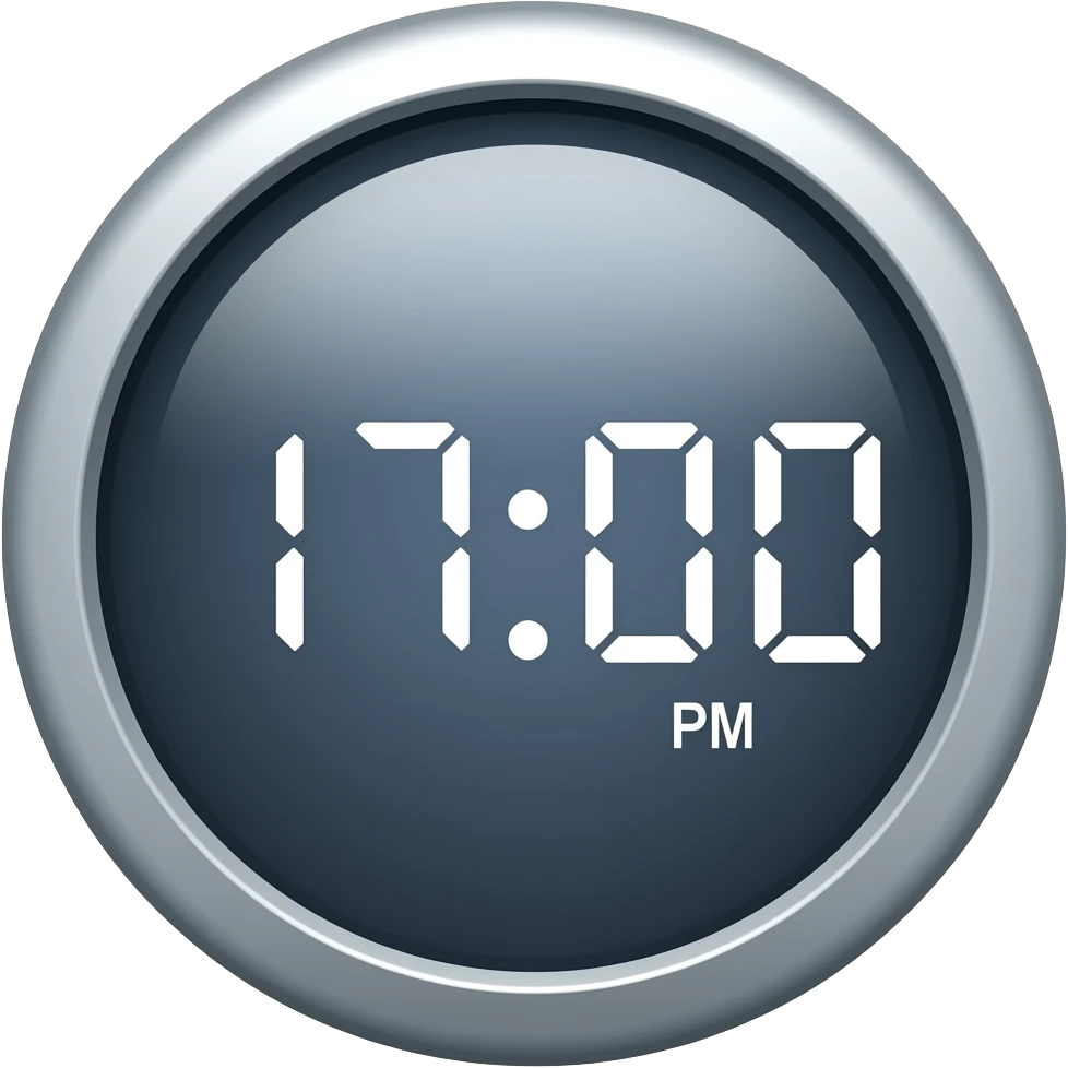 despertador inteligente  17:00 PM emoji