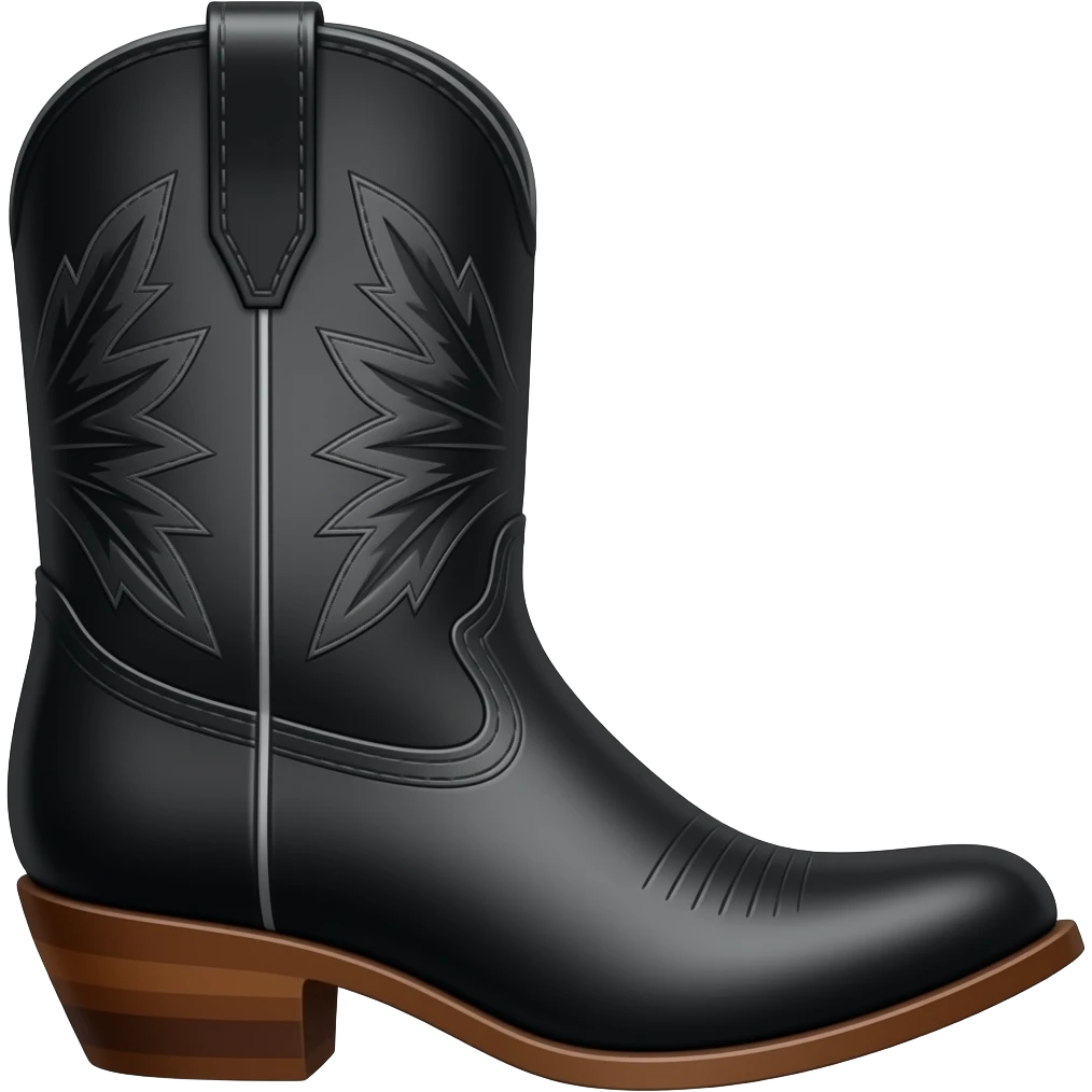 Cowgirl boots black emoji