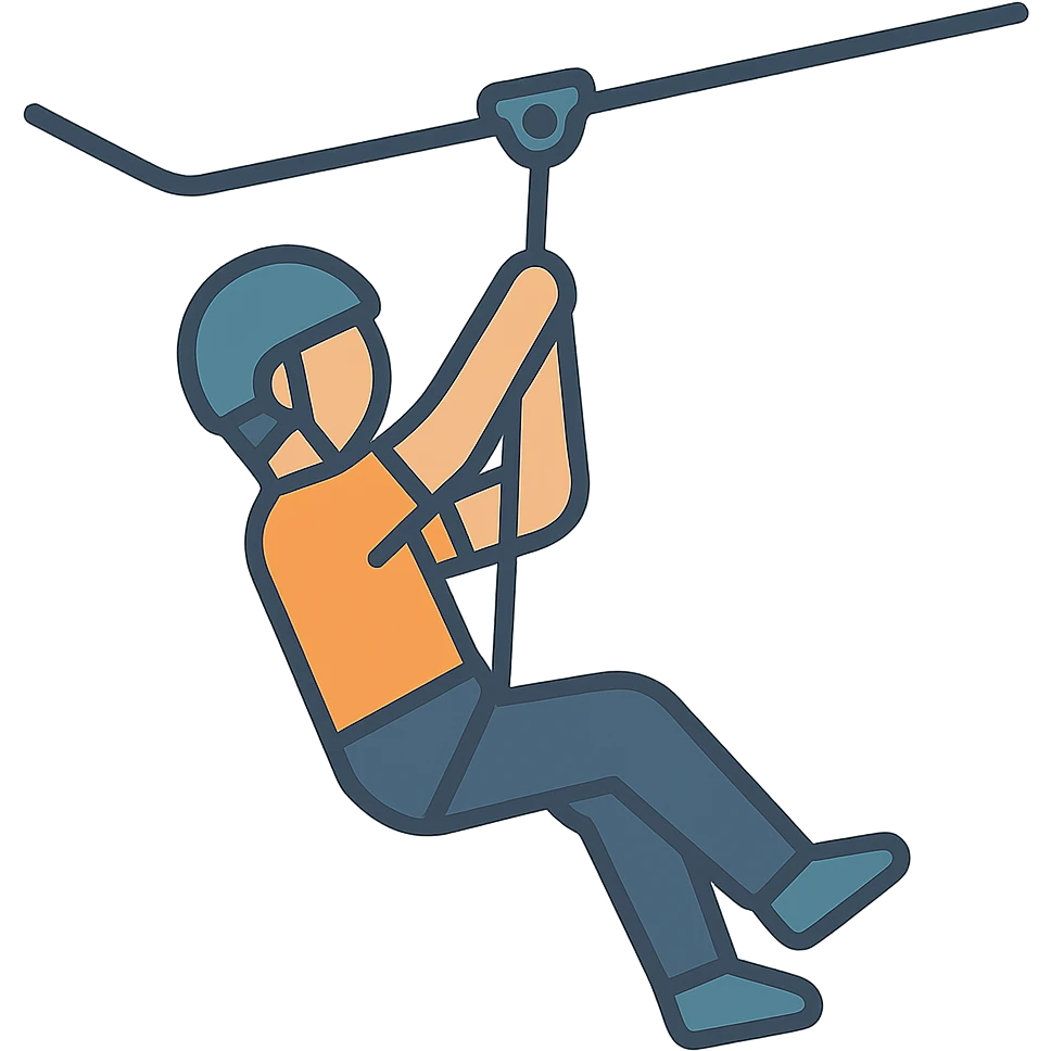 flat design style zip line emoji