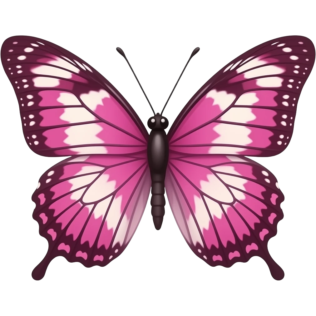 pink butterfly emoji