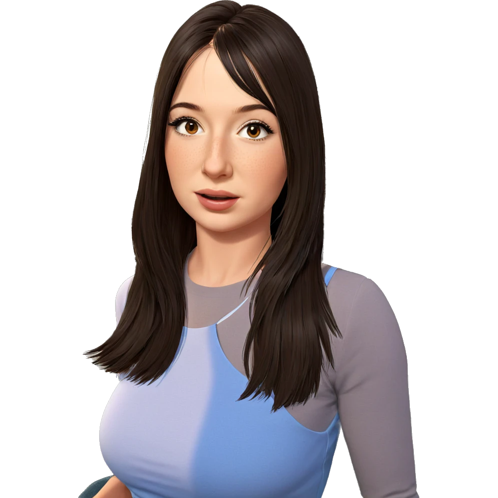 realistic portrait of girl emoji
