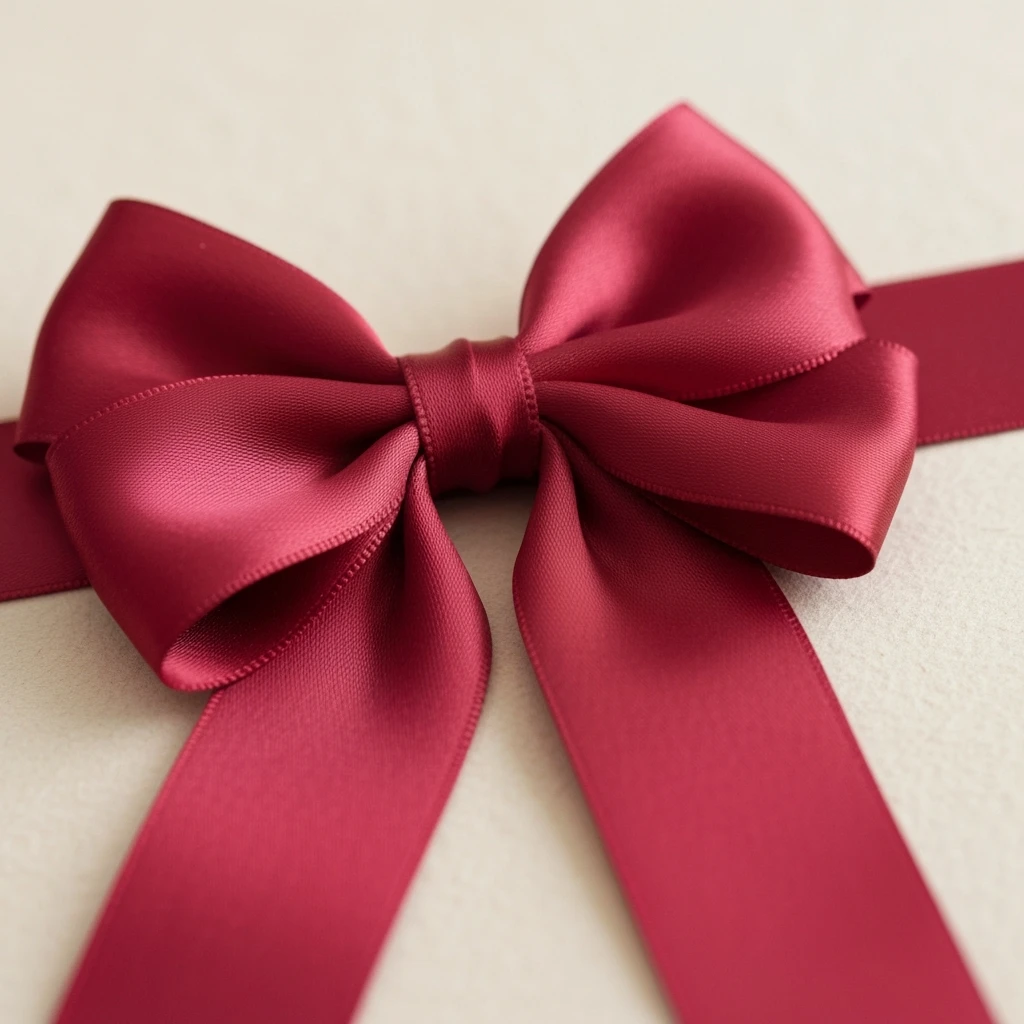 bow, elegant, soft curves, classic ribbon emoji