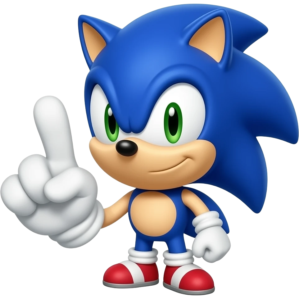 Sonic the hedgehog holding shadows the hedgehogs hand emoji
