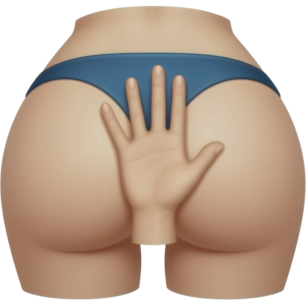 Hands on booty emoji