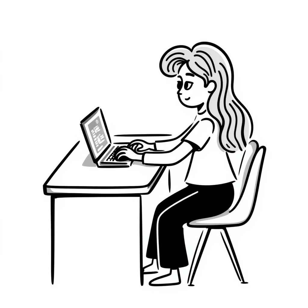Blonde girl with blue eyes working on a laptop emoji
