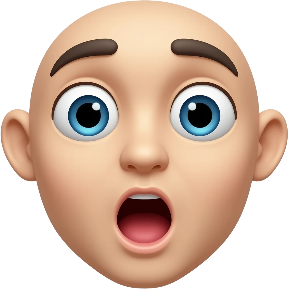 Emojis with big eyes and open mouth emoji