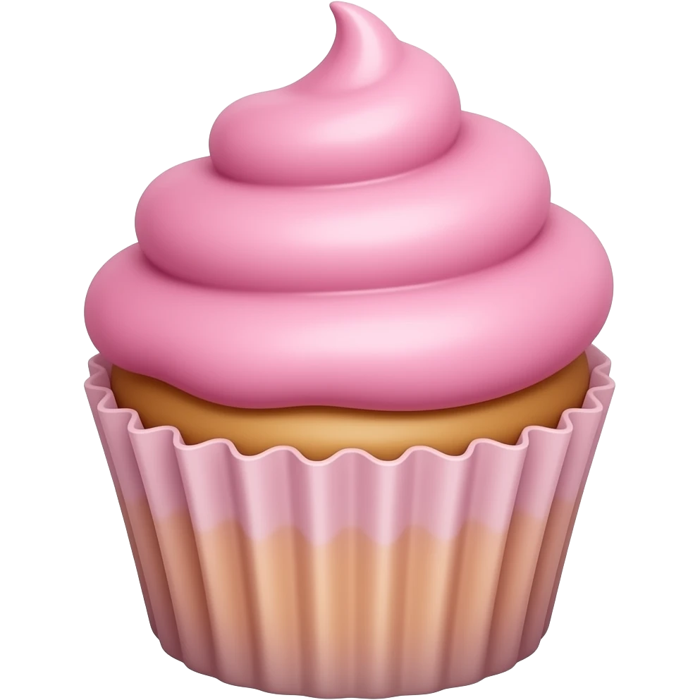 Cupcake with pink icing emoji