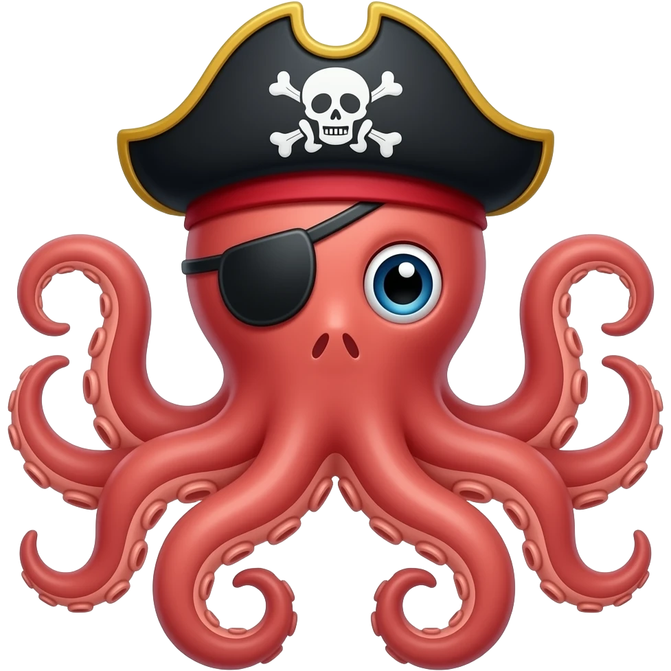 Pirate octopus emoji