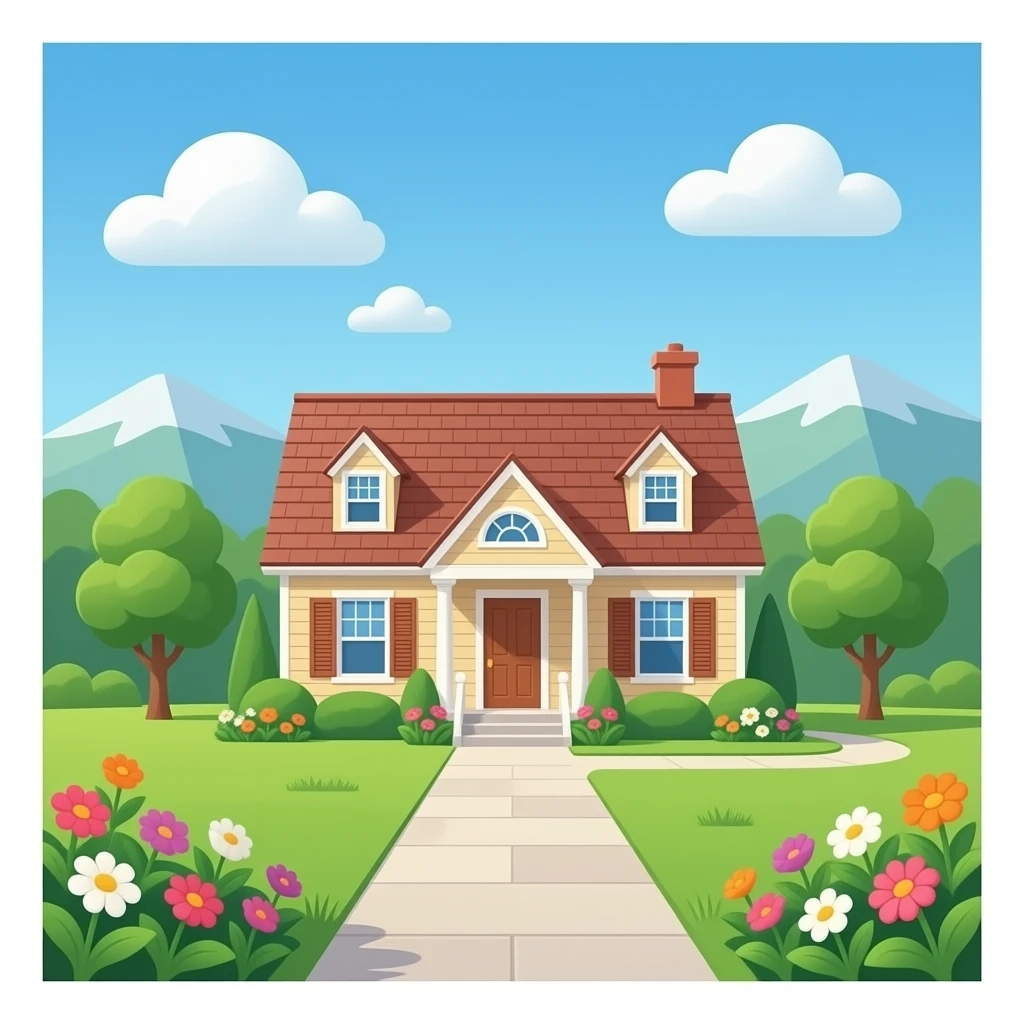 beautiful home emoji