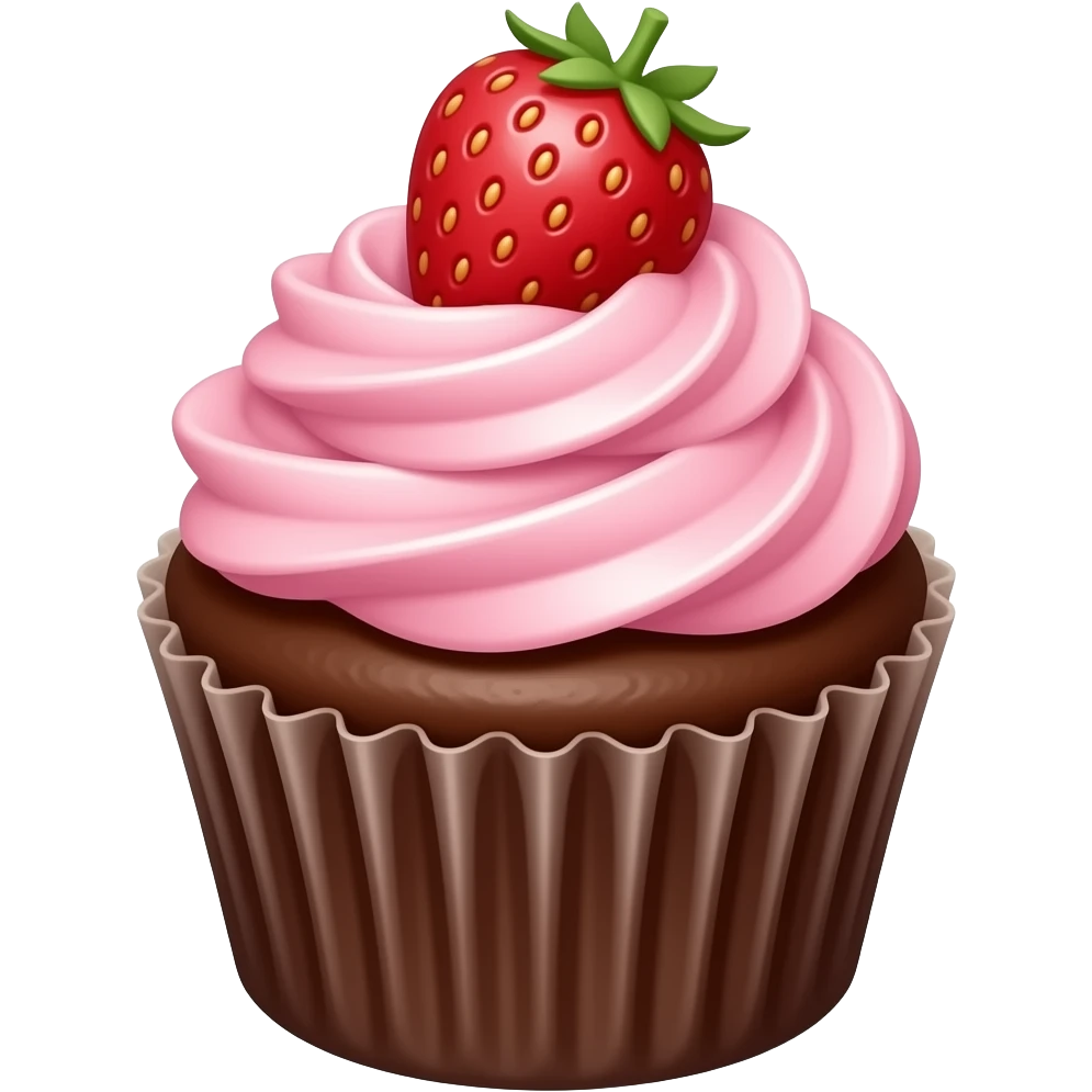 Cupcake with pink icing emoji