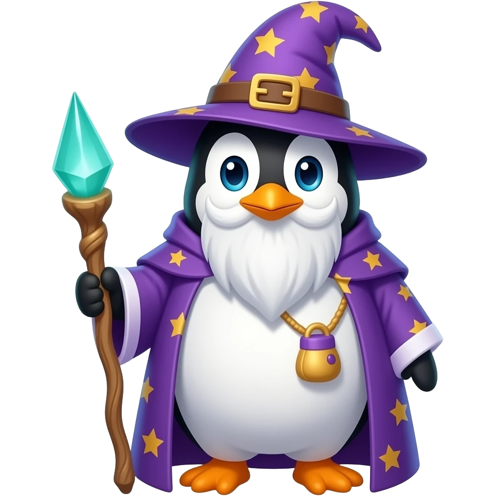 Penguin Wizard emoji