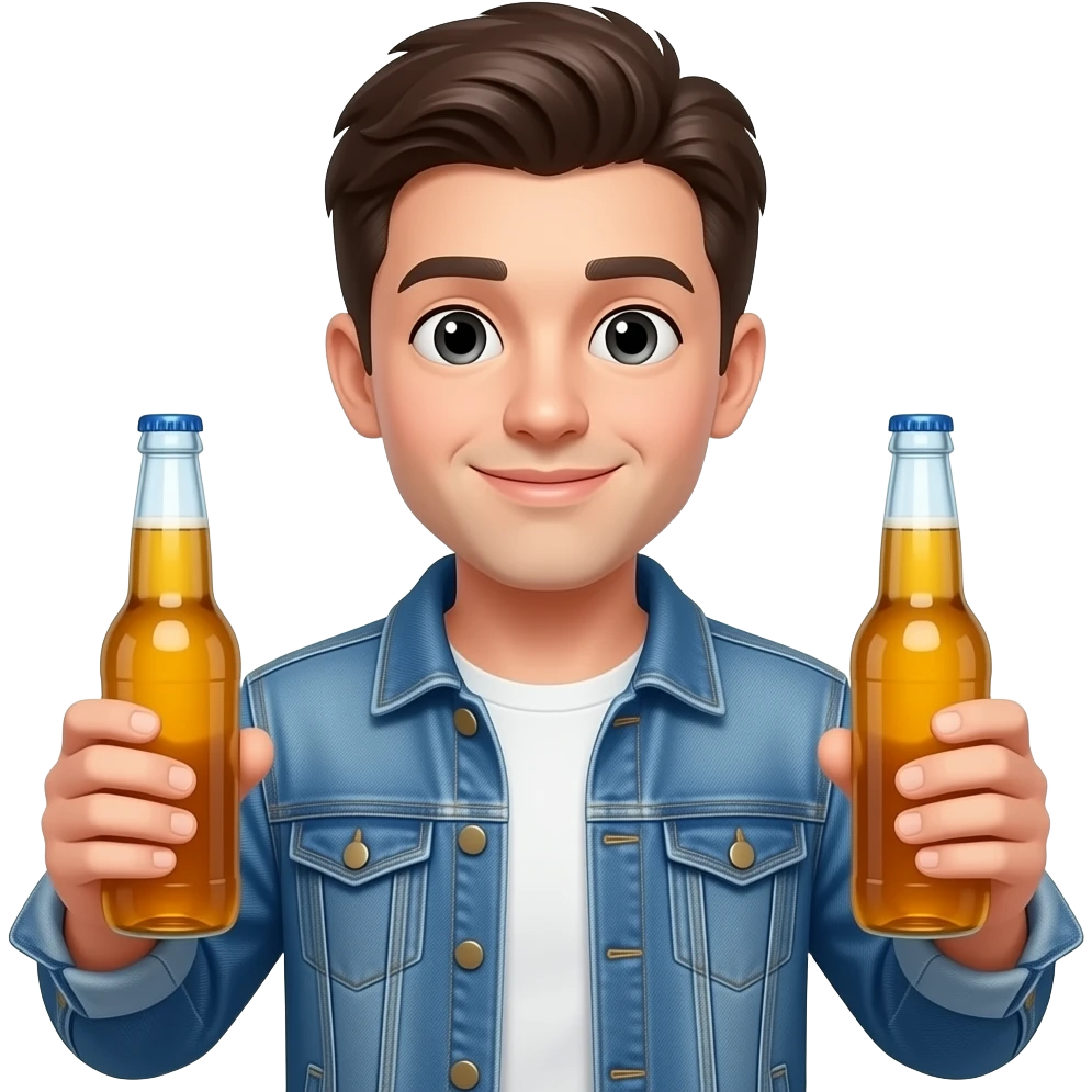 man  Holding Bottles emoji