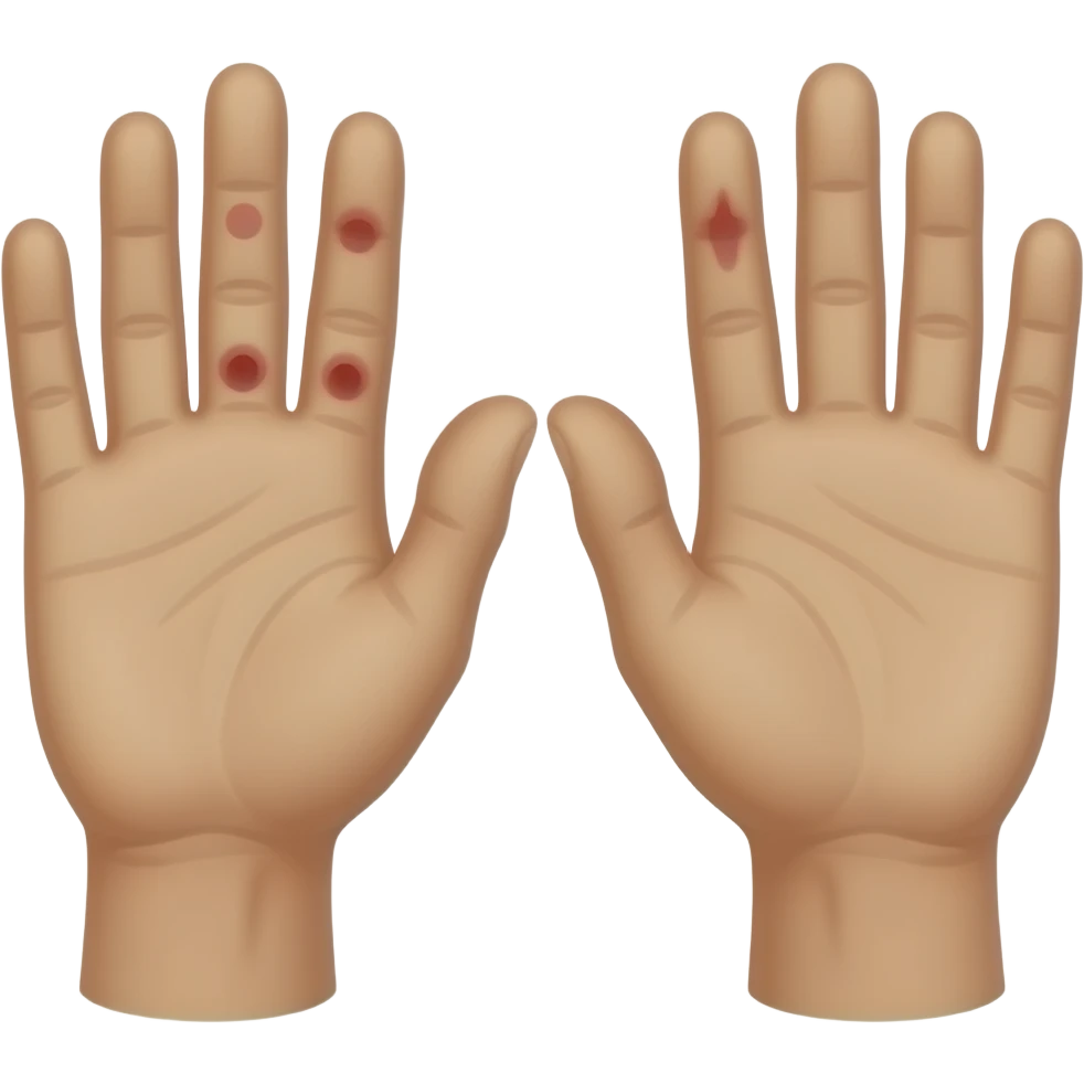 Stigmata on hands emoji
