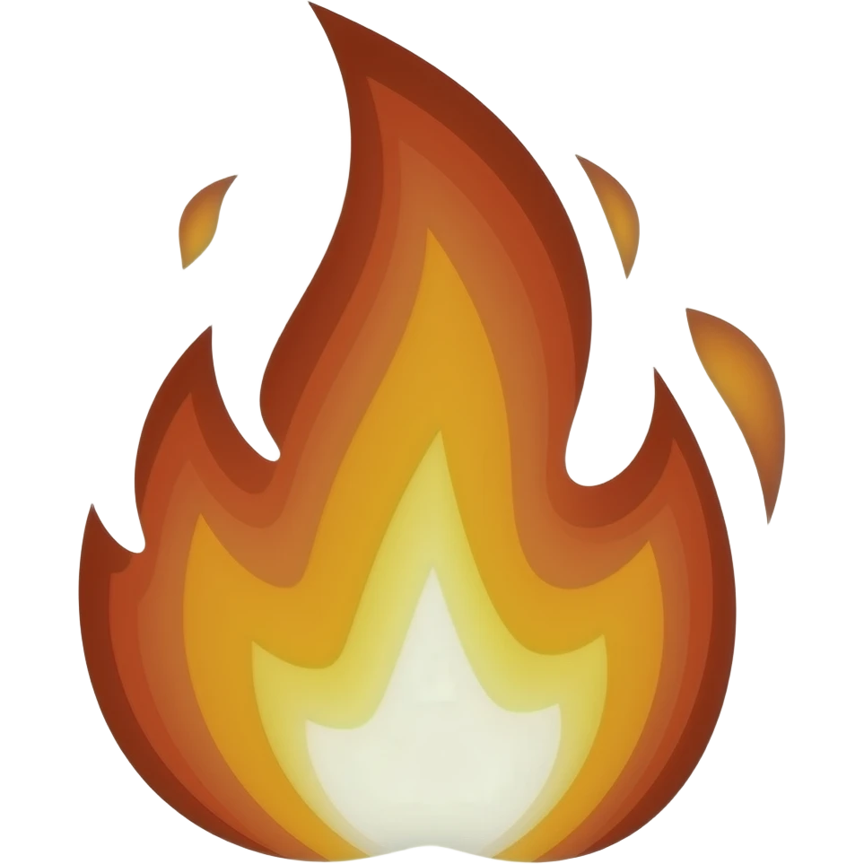 Fire but black emoji