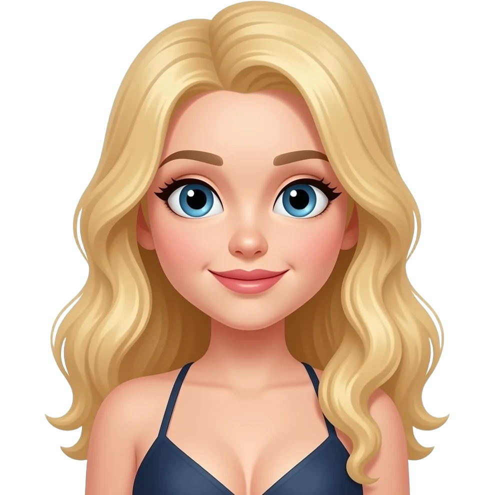Blonde girl with big booty emoji