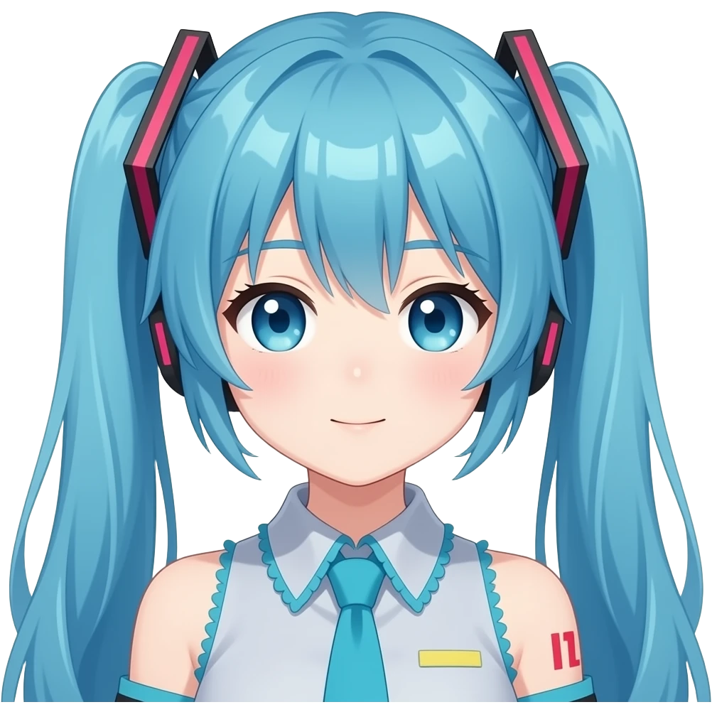 A anime girl with blue hair emoji