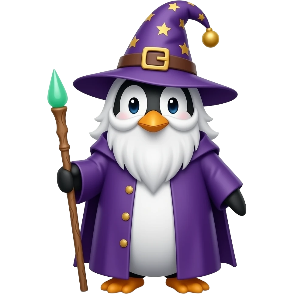 Penguin Wizard emoji