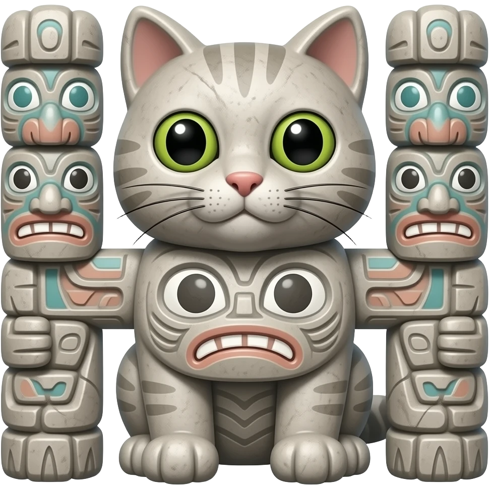 squared totem stone cat emoji