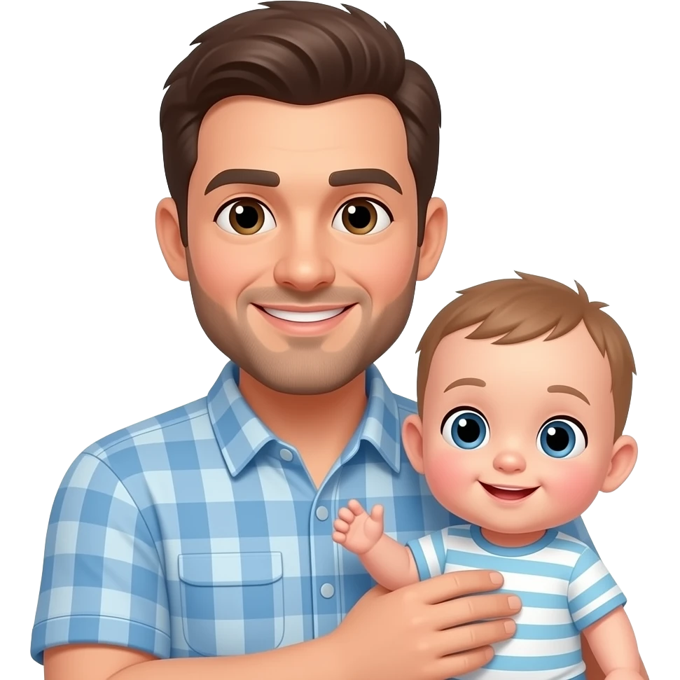 dad with baby emoji