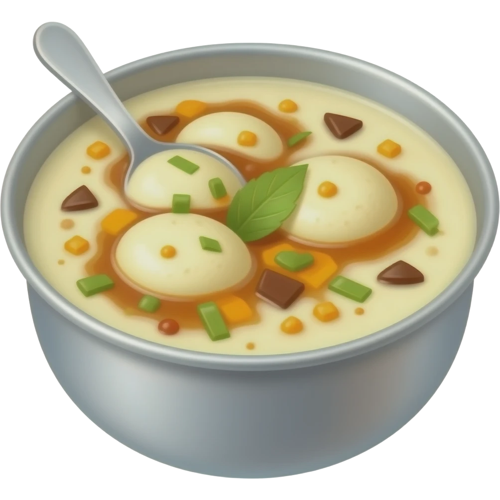 Create an emoji for indian sweet rasmalai emoji