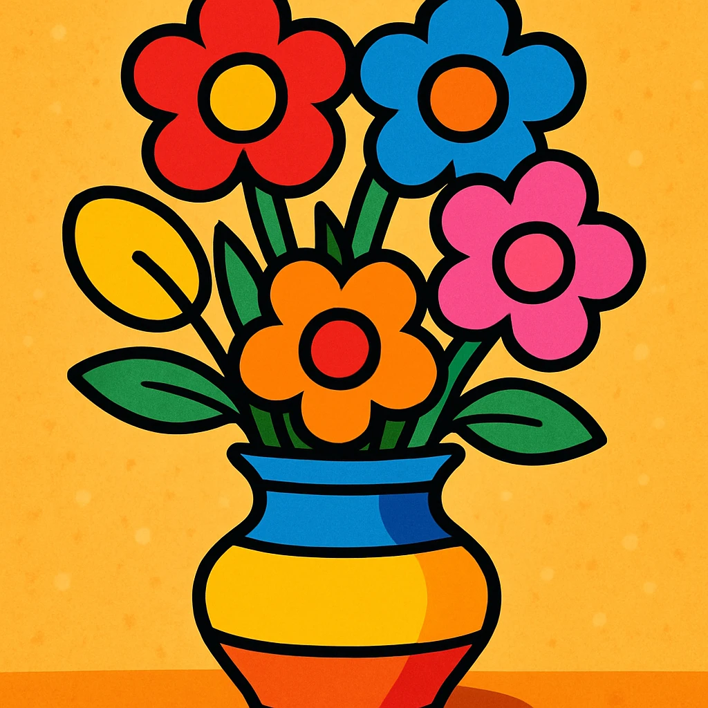 a vase with flowers emoji