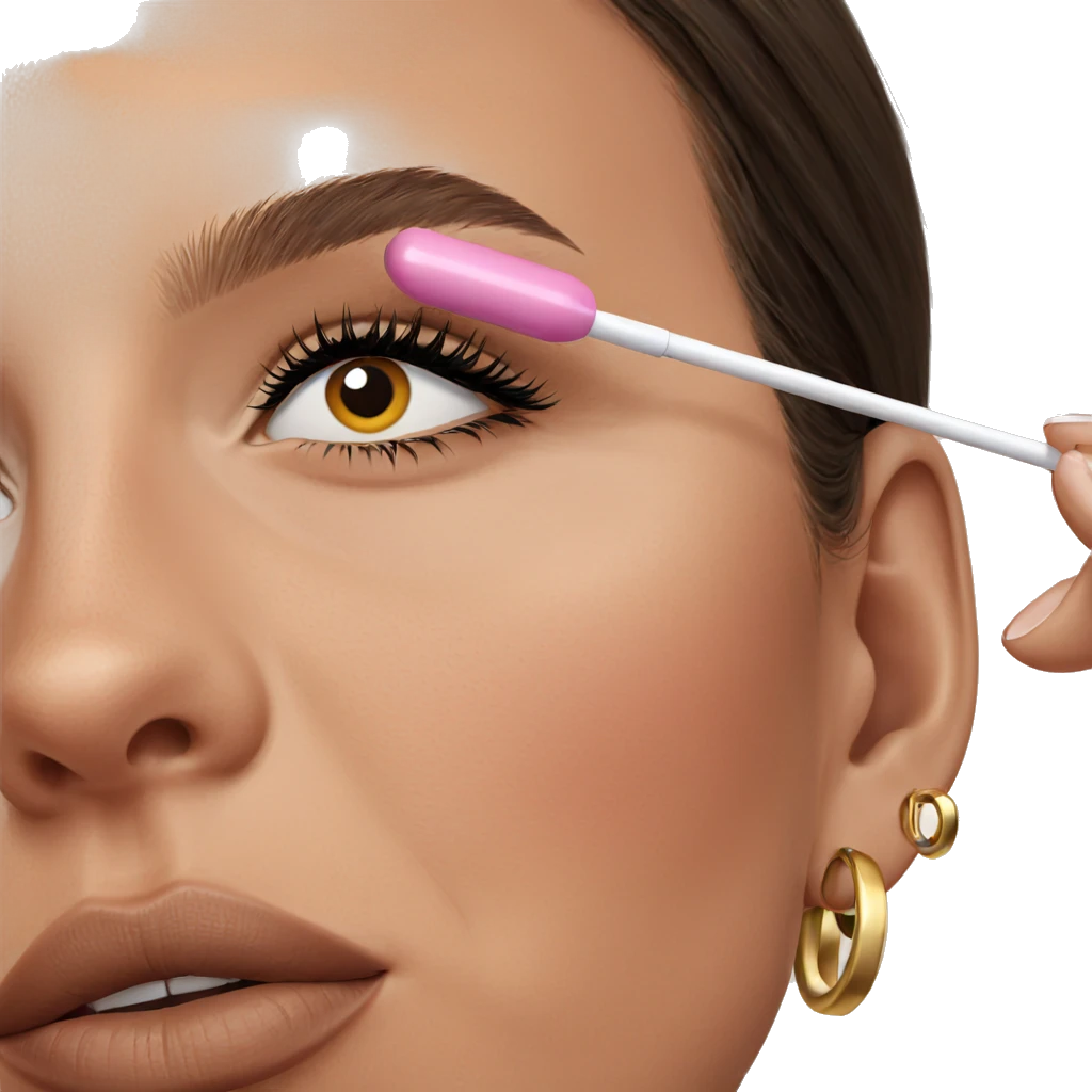 close-up of girl with earrings emoji