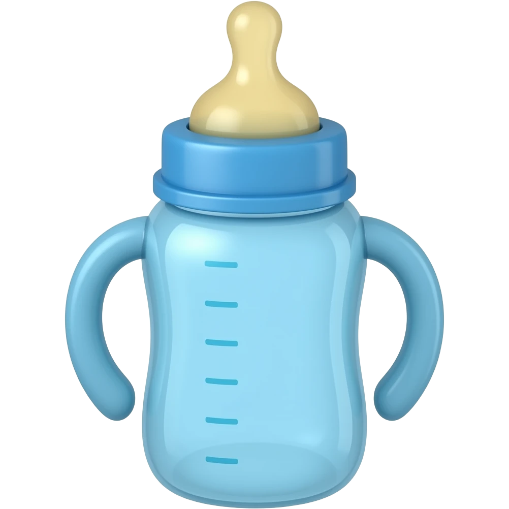 blue empty baby bottle emoji