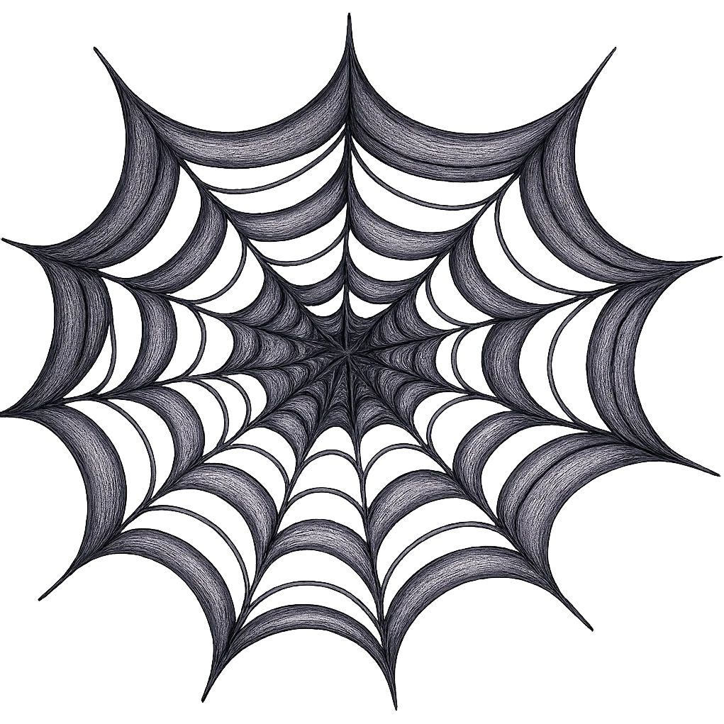 emo style black and purple spiderweb emoji