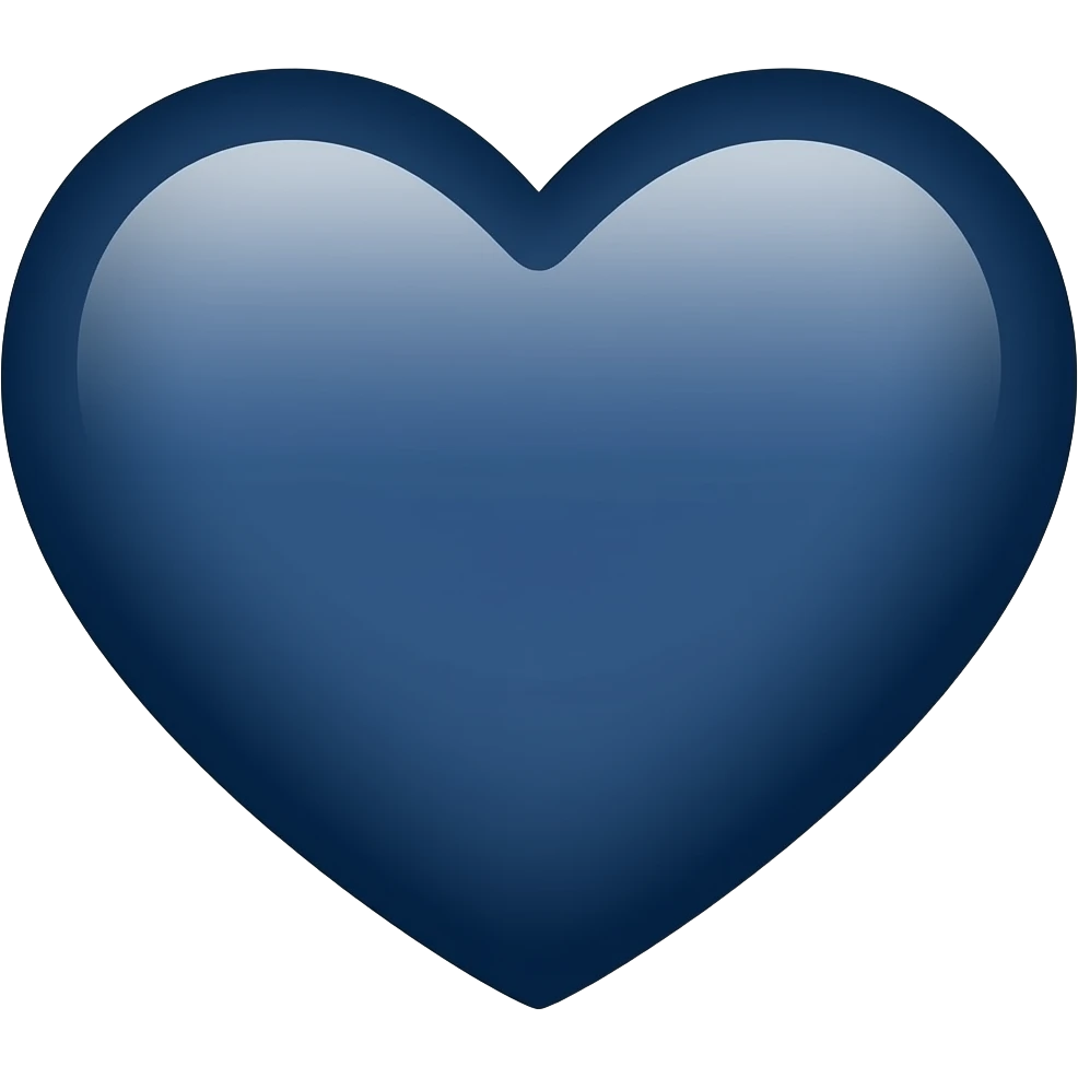Navy blue heart emoji