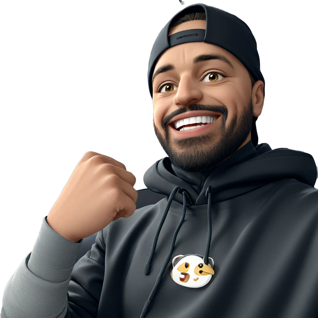 smiling boy in black hoodie emoji