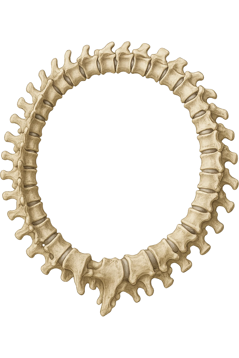 SPINA DORSALE ANATOMICA UMANA REALISTICA CHIUSA A CERCHIO emoji