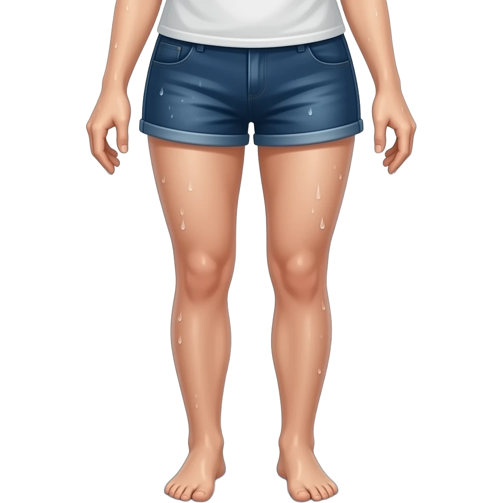 wet girl from legs emoji